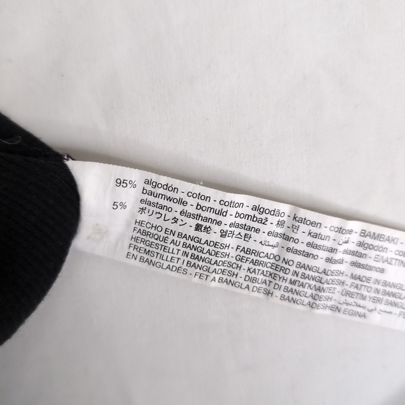 ZARA Asymmetrical Black Ribbed Crob Top, Size S - Picture 6 of 6